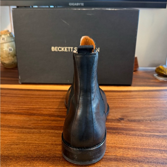 Beckett Siminon - Black Leather Bolton Chelsea Boots - US Mens 11 - Picture 12 of 14